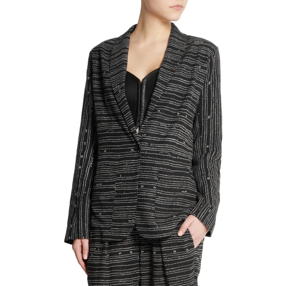 Raquel Allegra abstract printed blazer jacket